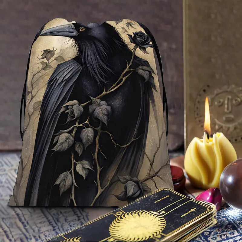 Black Raven Tarot Storage Bag