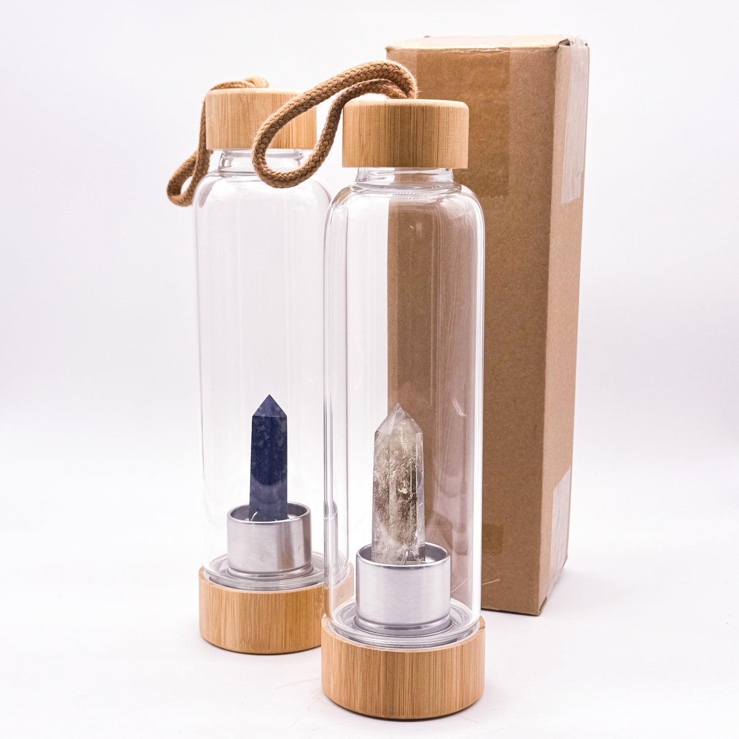 Clear Quartz - Healing Elixir Crystal Water Bottle